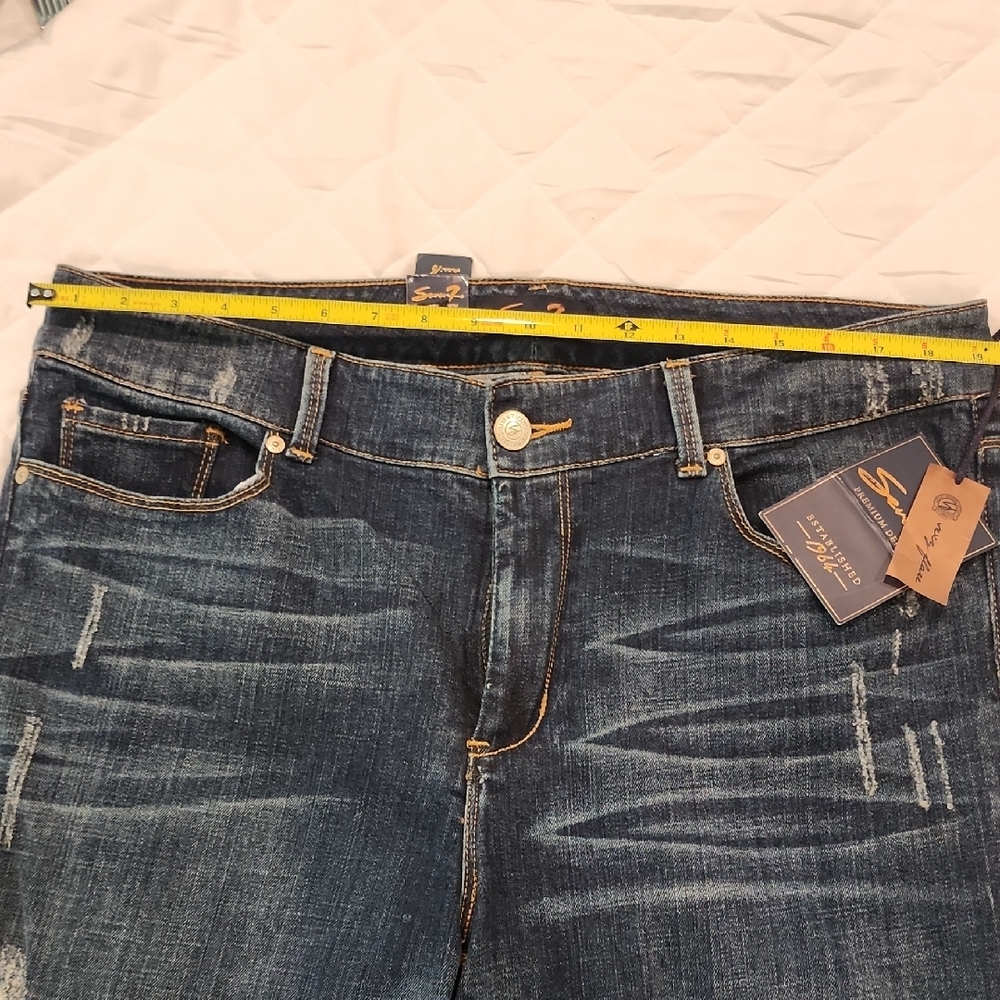 NWT Seven7 Indigo Flare Jeans SIZE 16 - Picture 11 of 15